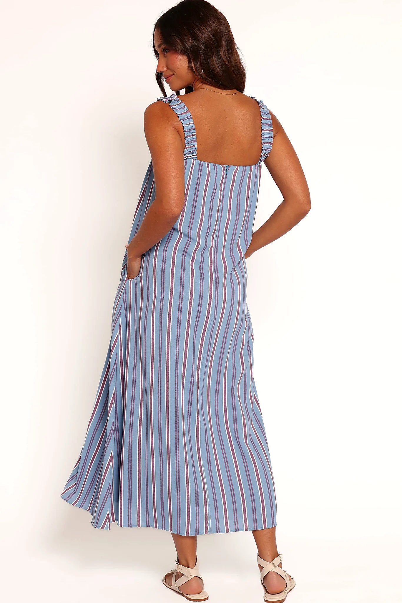 Alessandra Maxi Dress - Blue Stripe