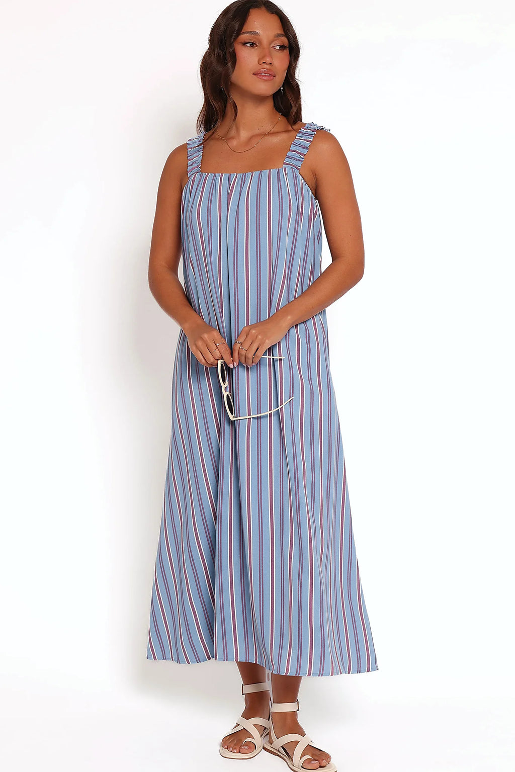 Alessandra Maxi Dress - Blue Stripe