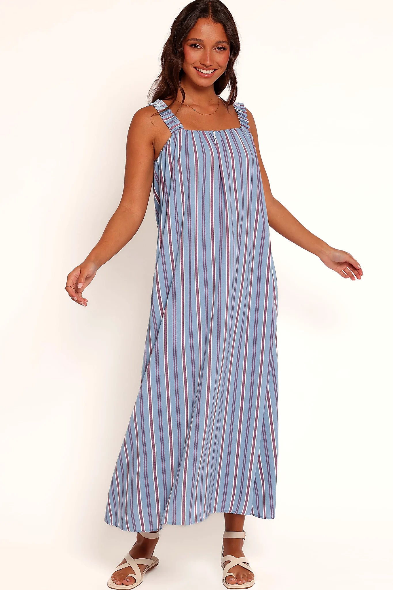 Alessandra Maxi Dress - Blue Stripe