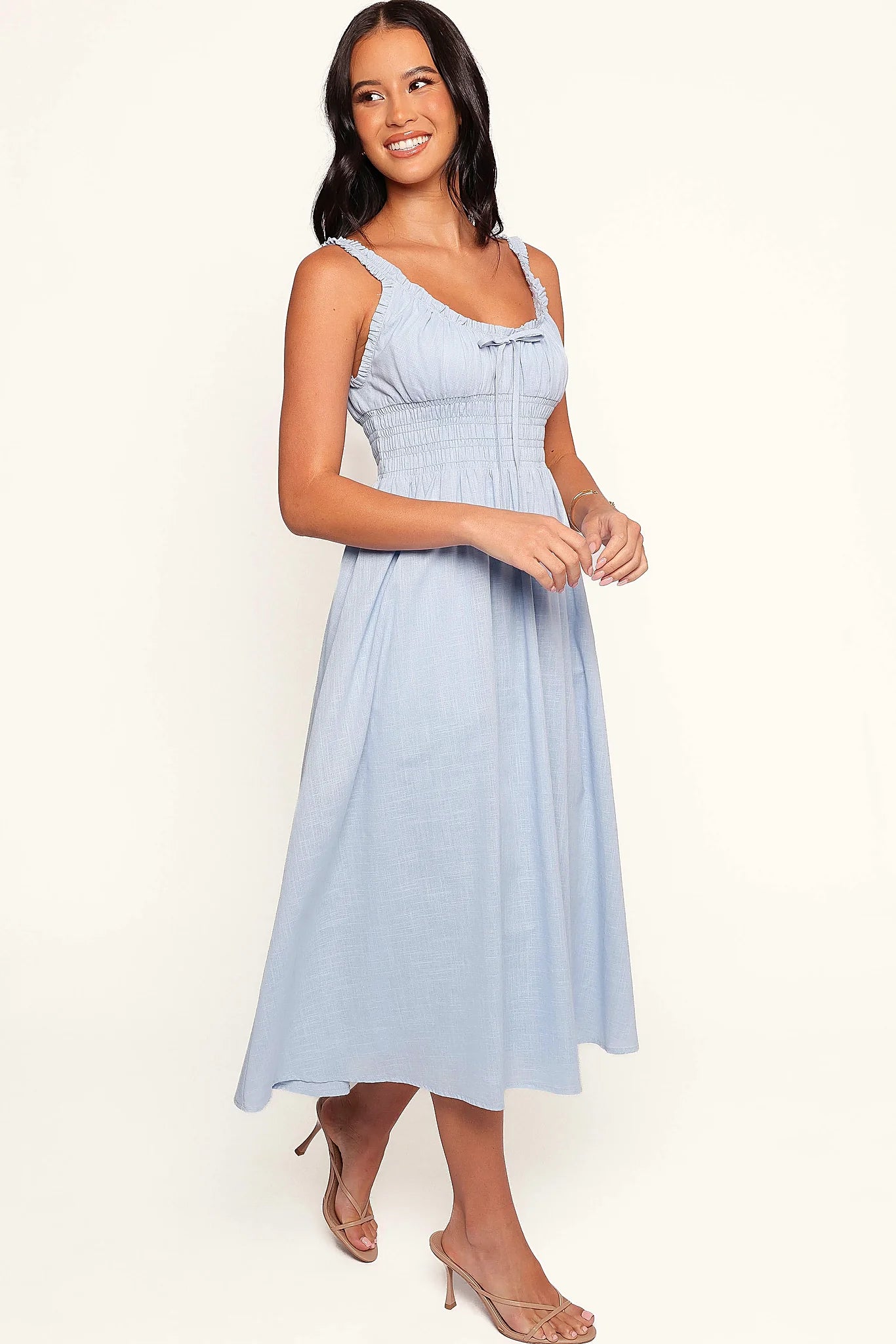 Auguste Midi Dress - Pale Blue