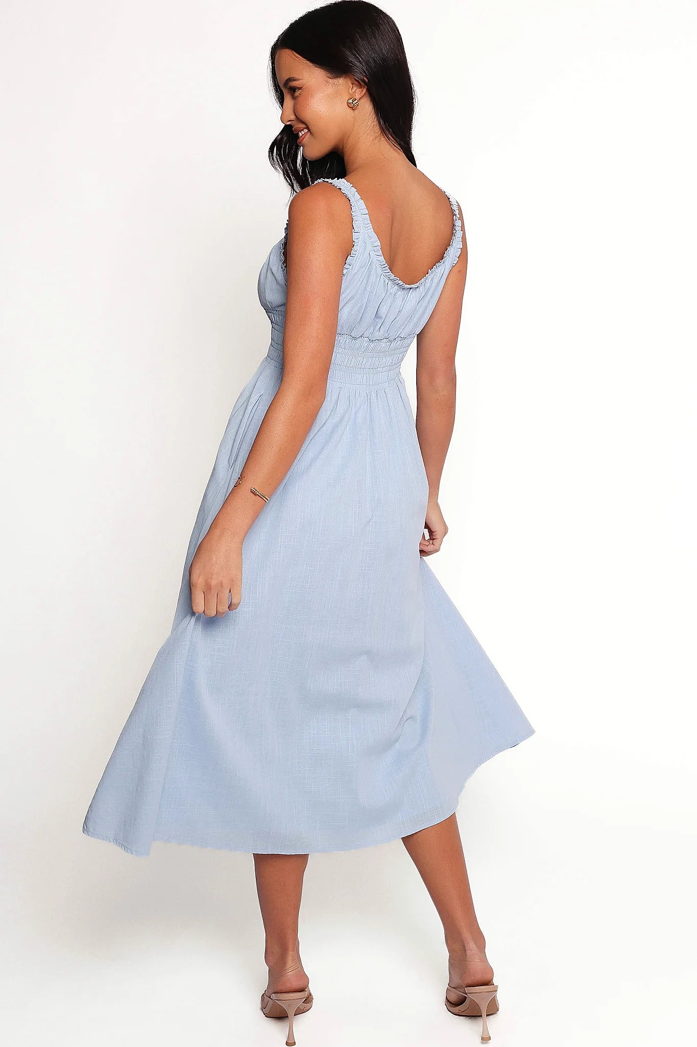 Auguste Midi Dress - Pale Blue