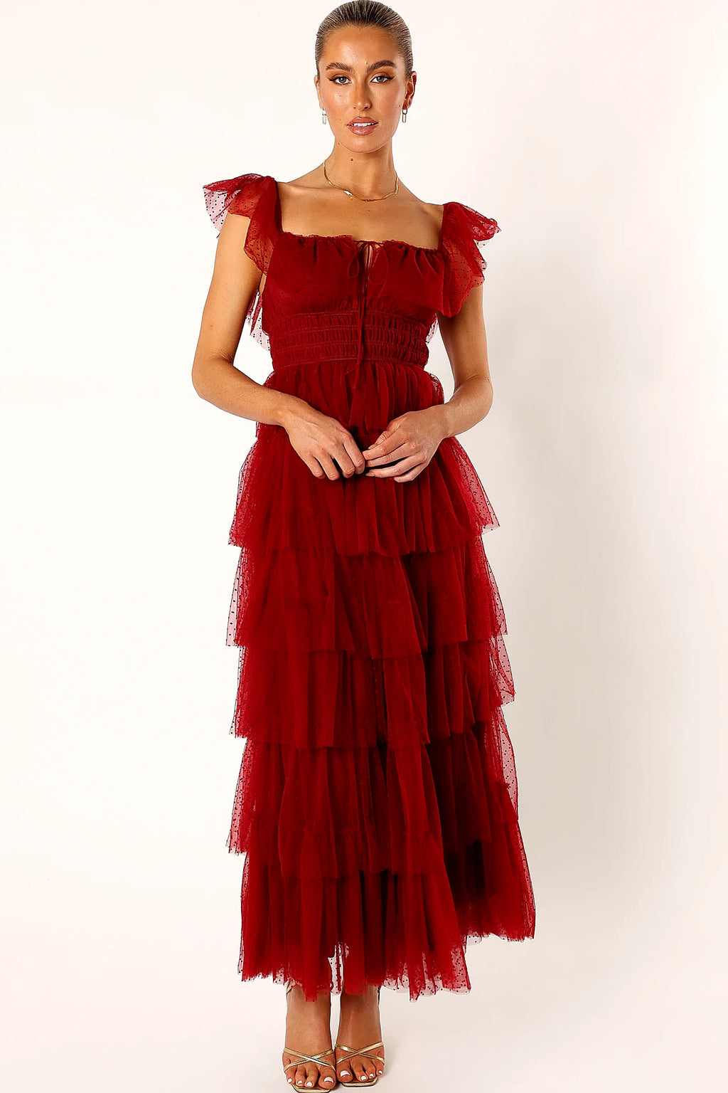 Belle Maxi Dress - Burgundy