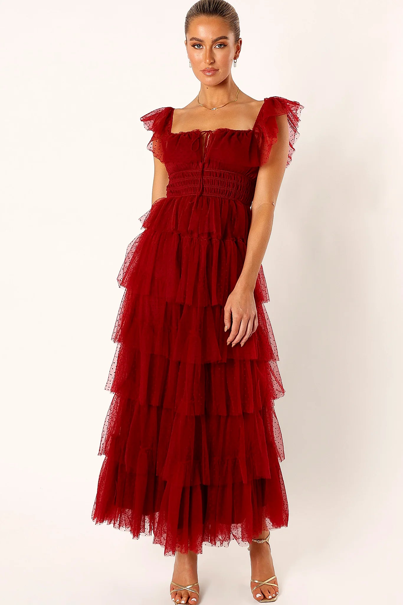 Belle Maxi Dress - Burgundy