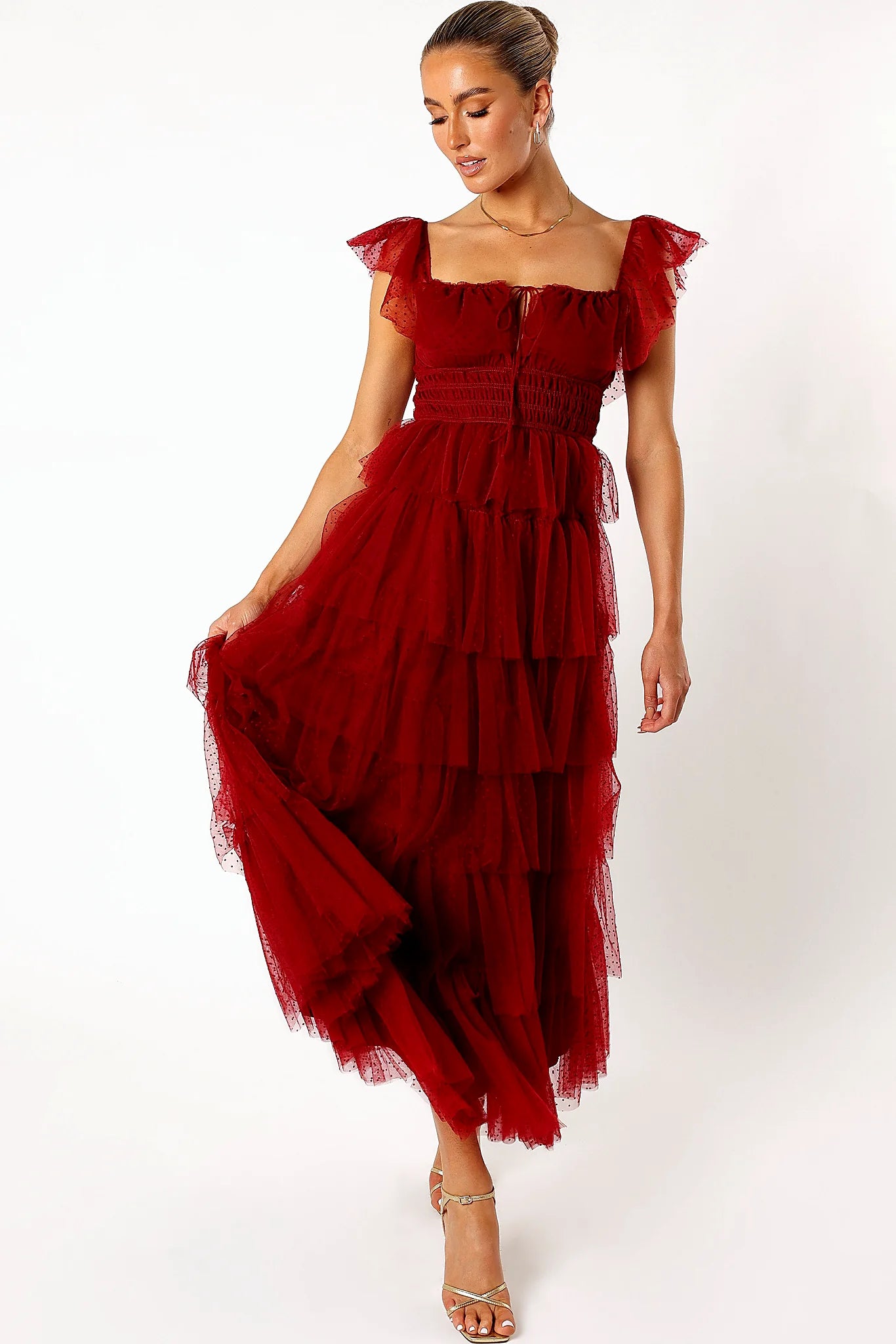 Belle Maxi Dress - Burgundy