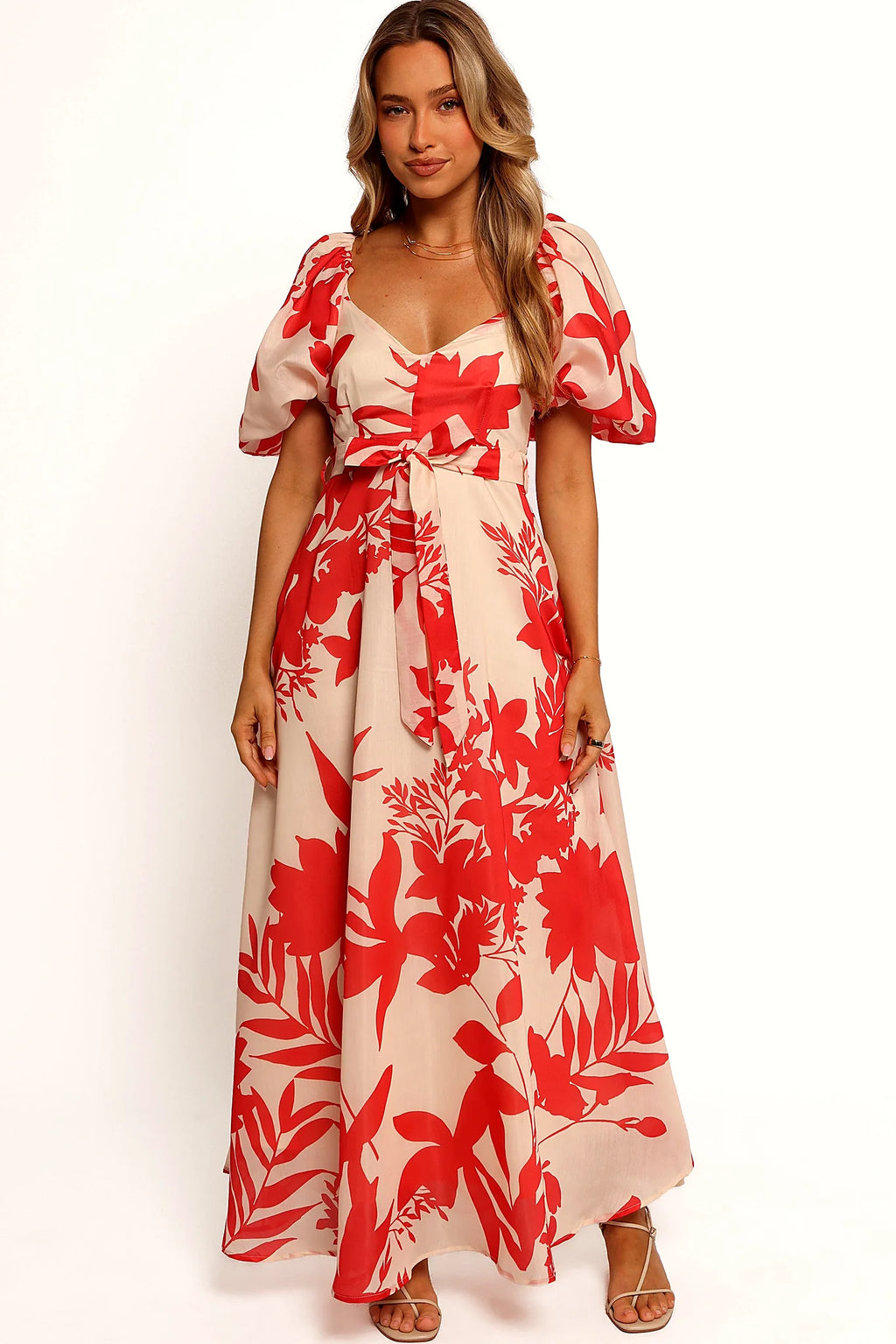 Ellery Midi Dress - Red Floral