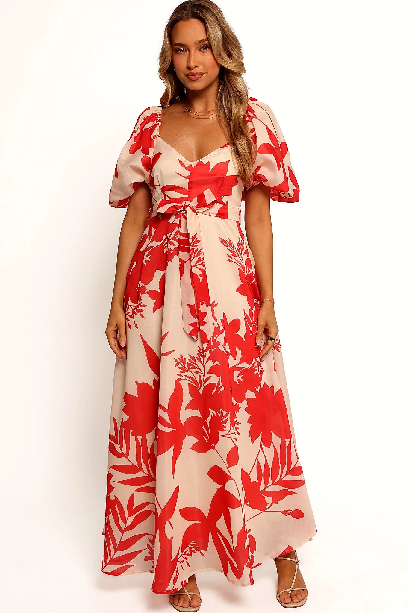 Ellery Midi Dress - Red Floral