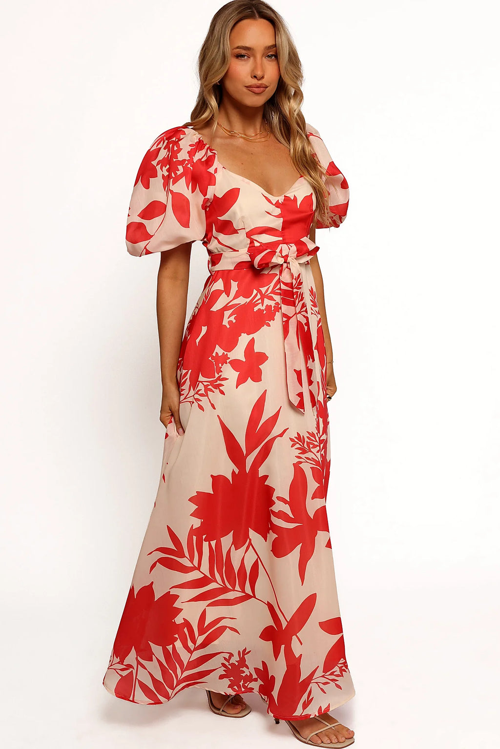 Ellery Midi Dress - Red Floral