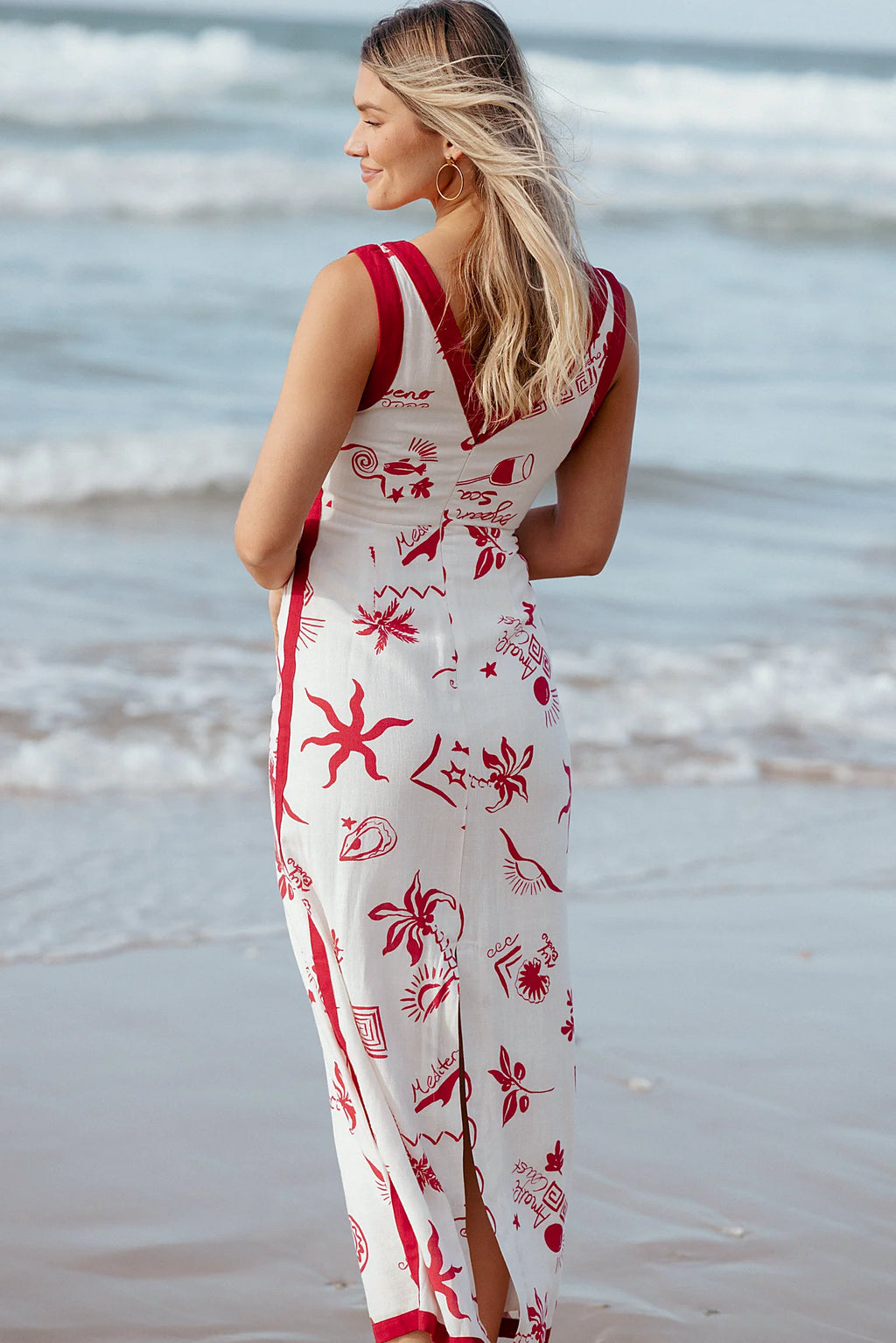 Fiori Maxi Dress - Red