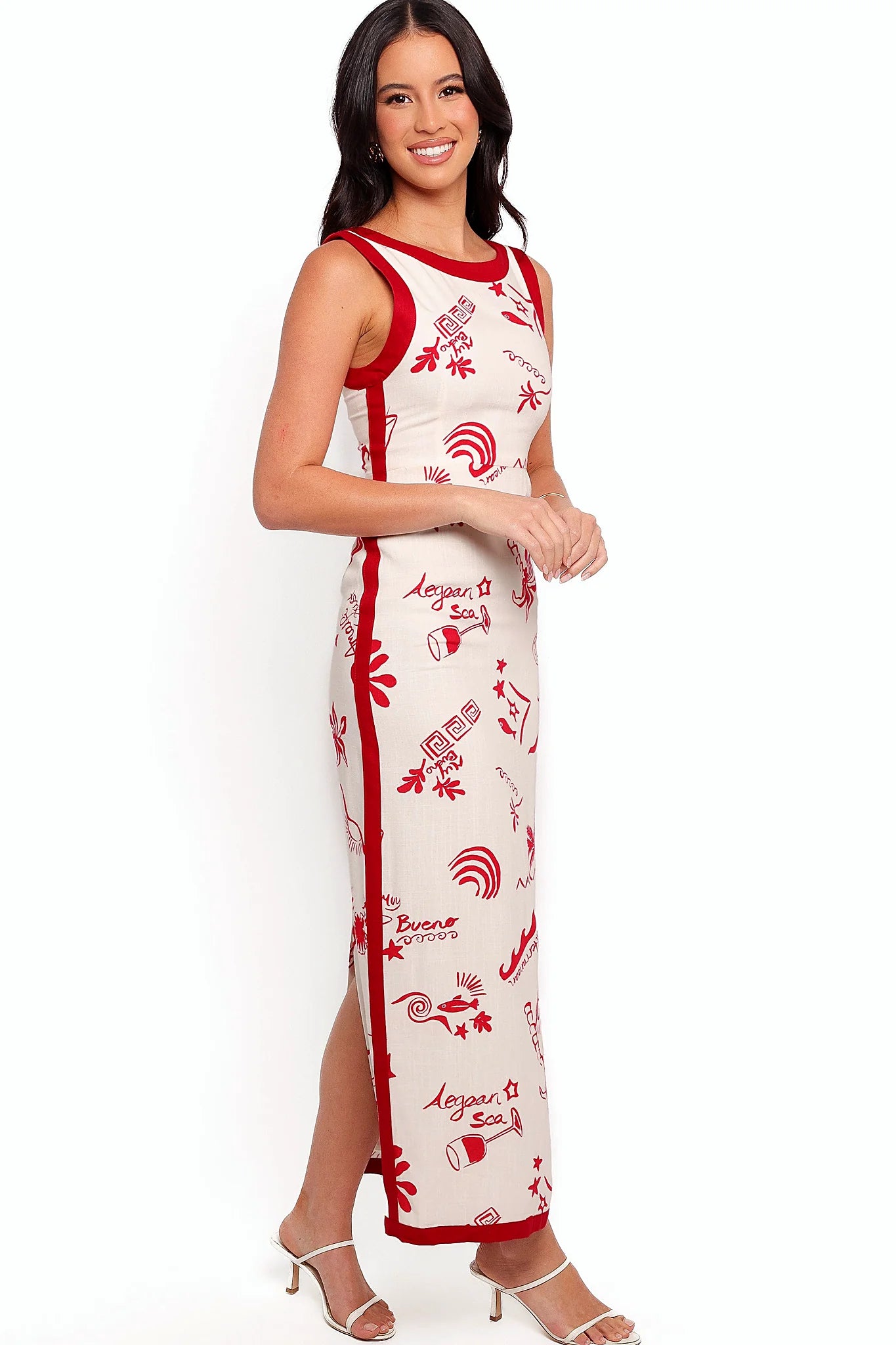 Fiori Maxi Dress - Red