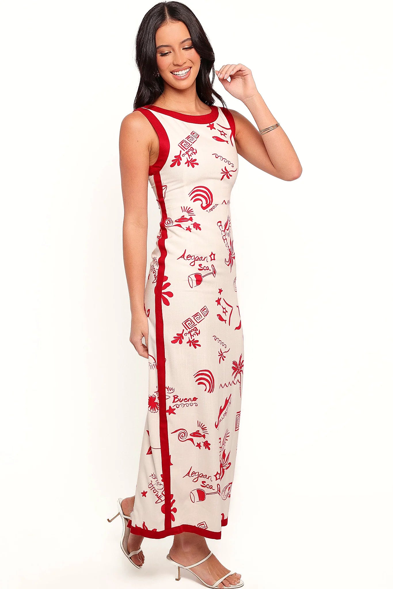 Fiori Maxi Dress - Red