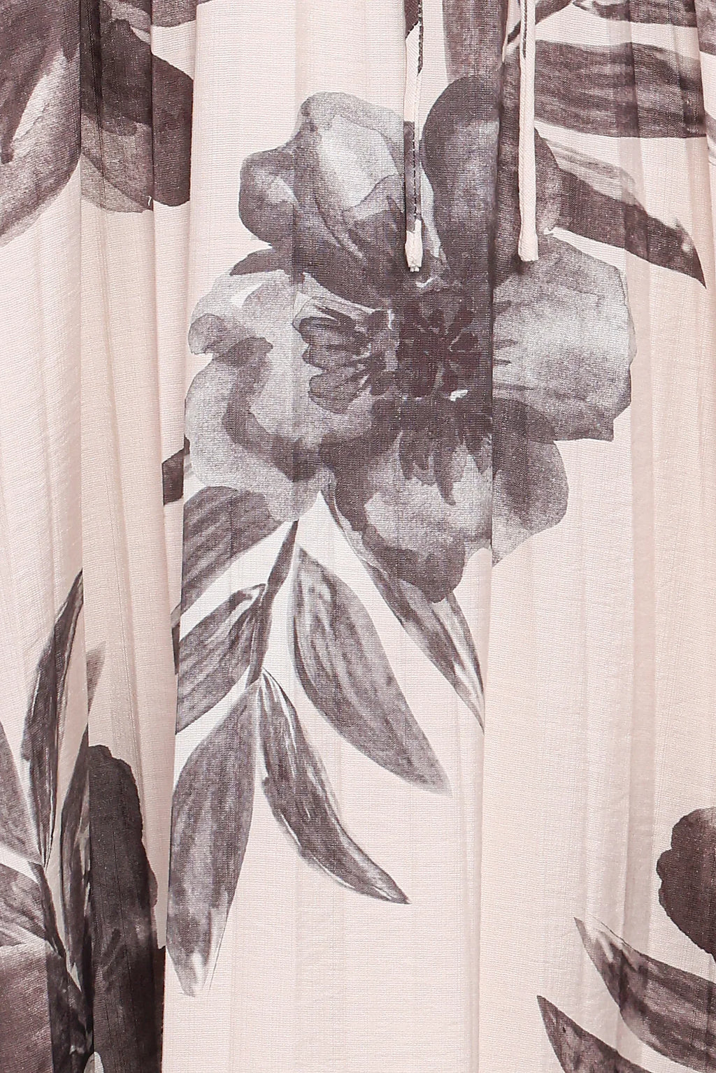 Grainne Long Sleeve Midi Dress - Black/White Floral
