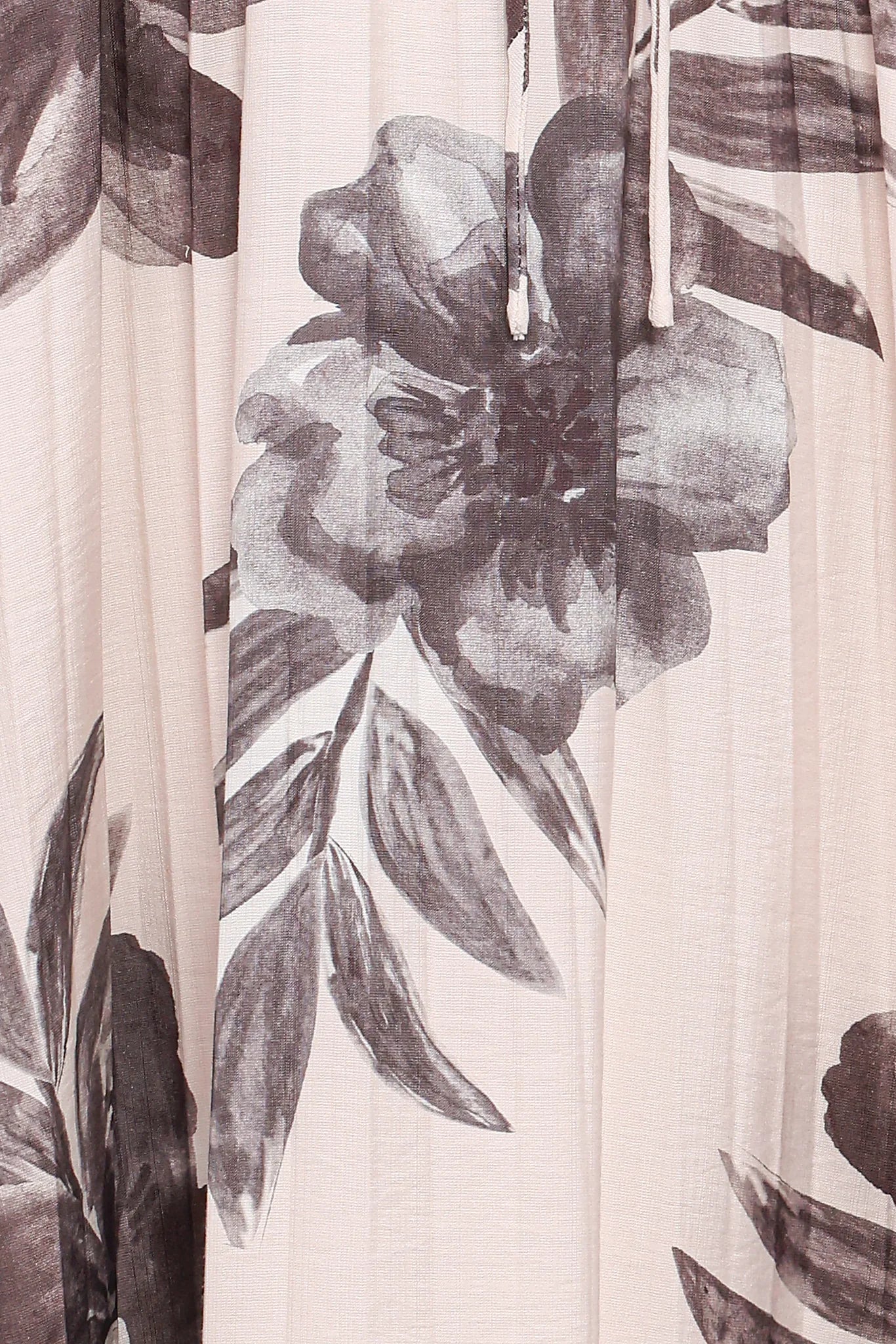 Grainne Long Sleeve Midi Dress - Black/White Floral