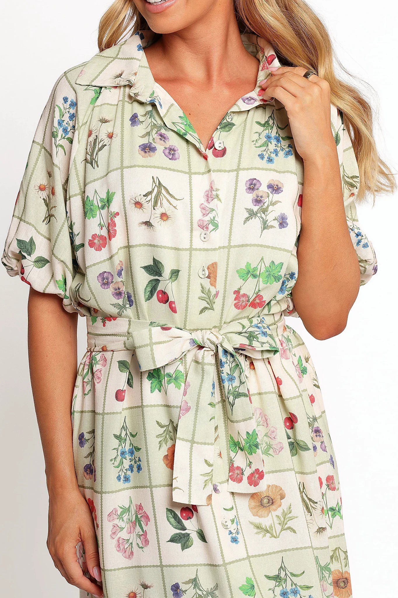 James Button Through Maxi Dress - Flower Market