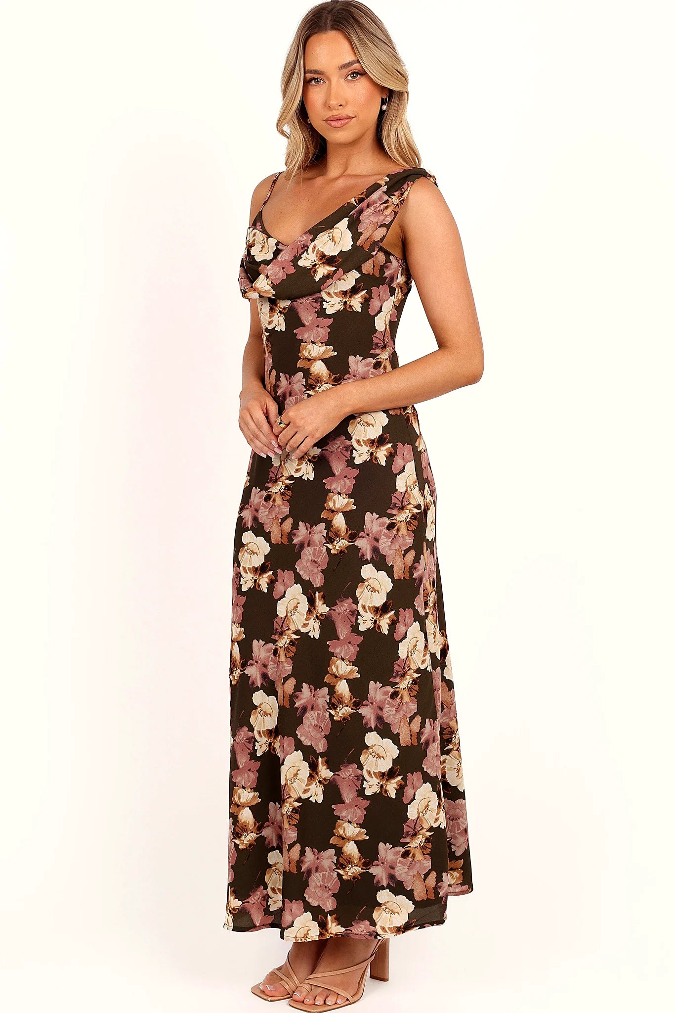 Kamryn Midi Dress - Olive Floral