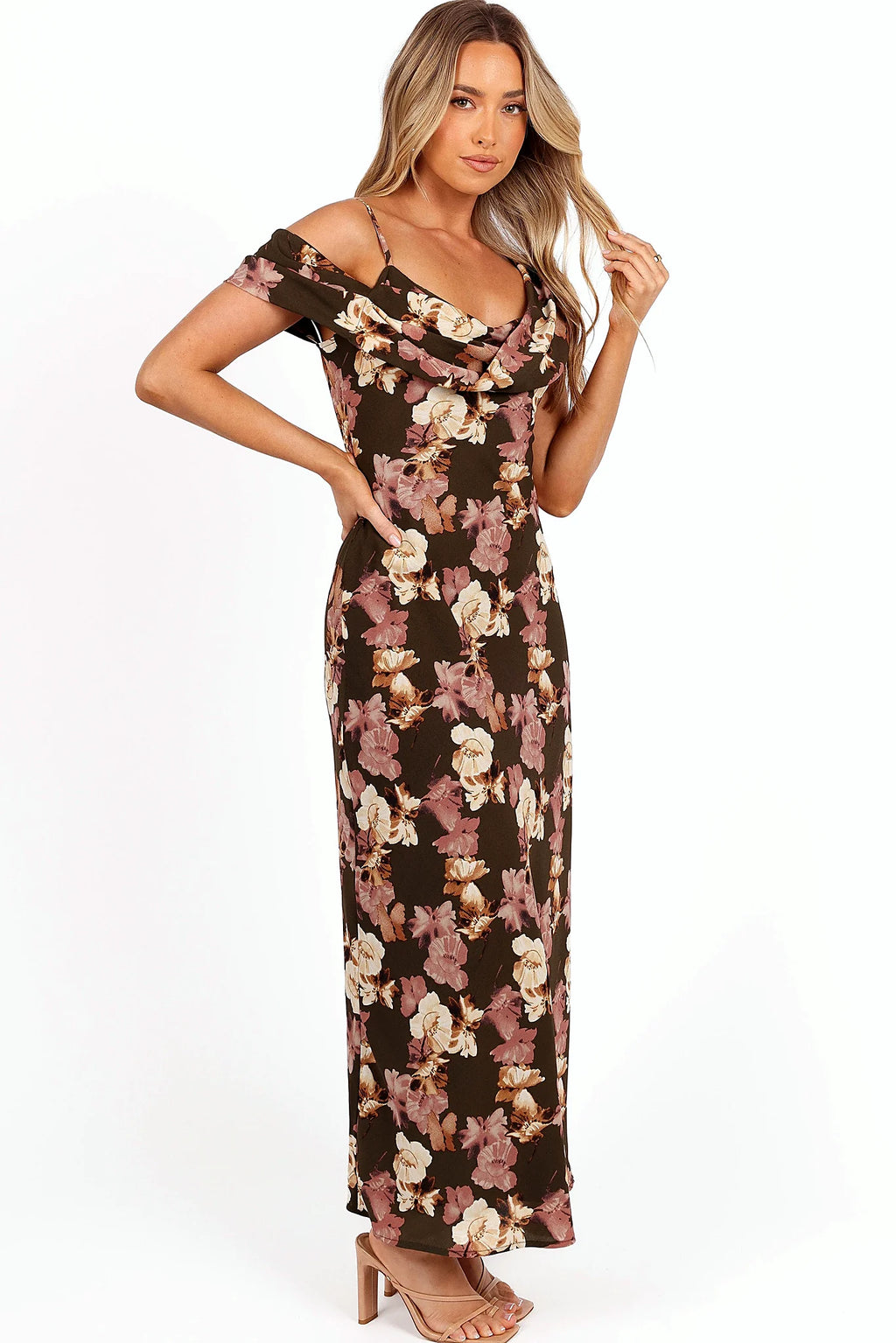Kamryn Midi Dress - Olive Floral