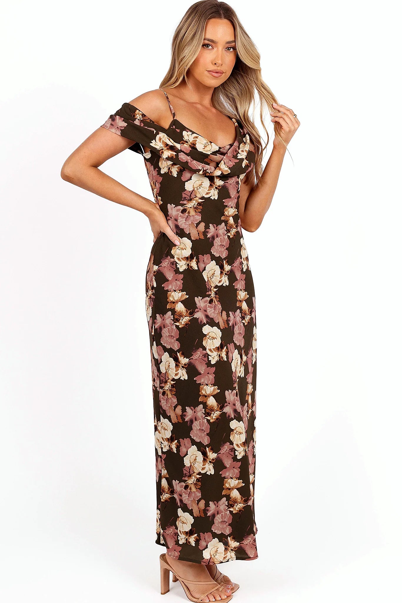 Kamryn Midi Dress - Olive Floral
