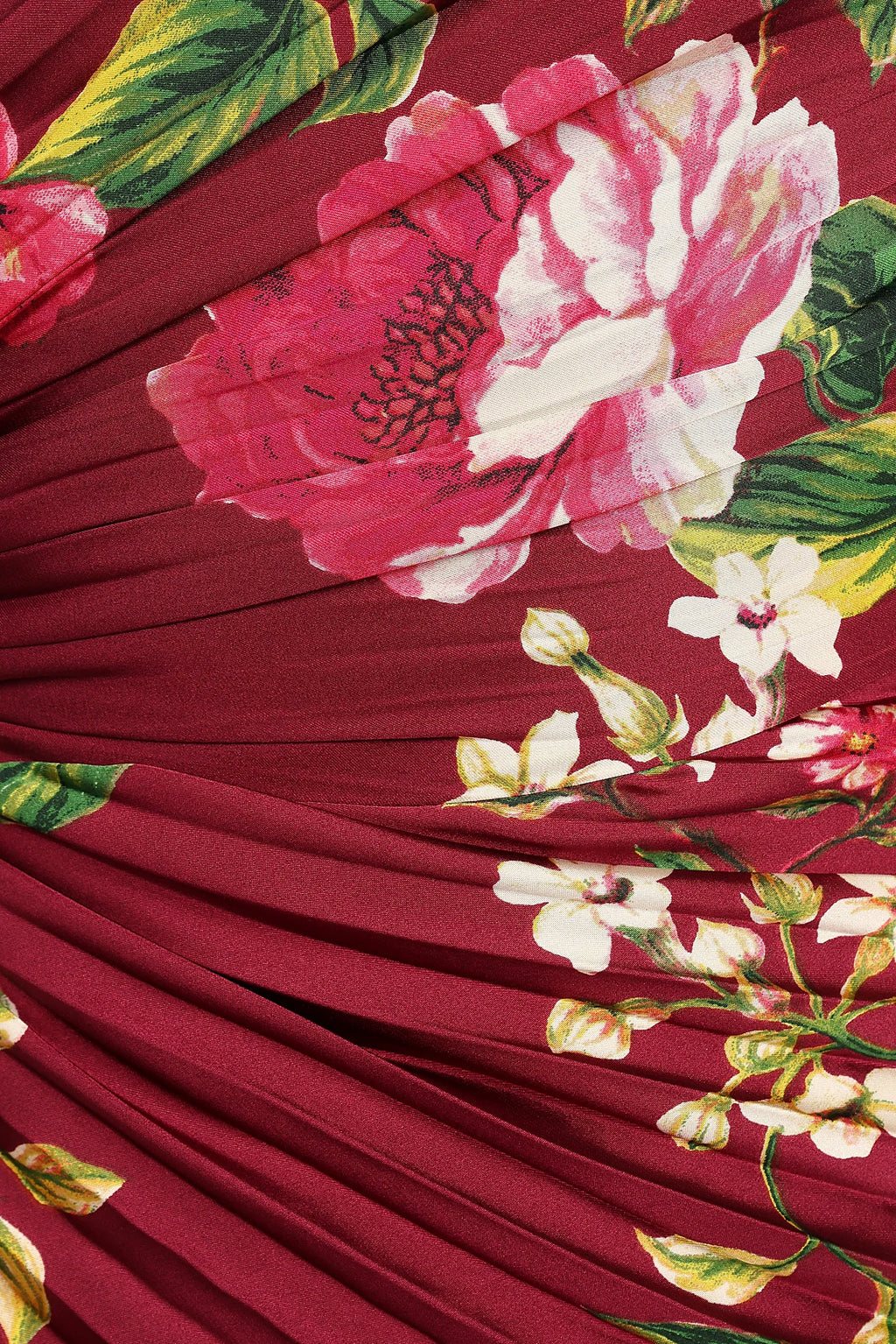 Kleo One Shoulder Maxi Dress - Burgundy Floral