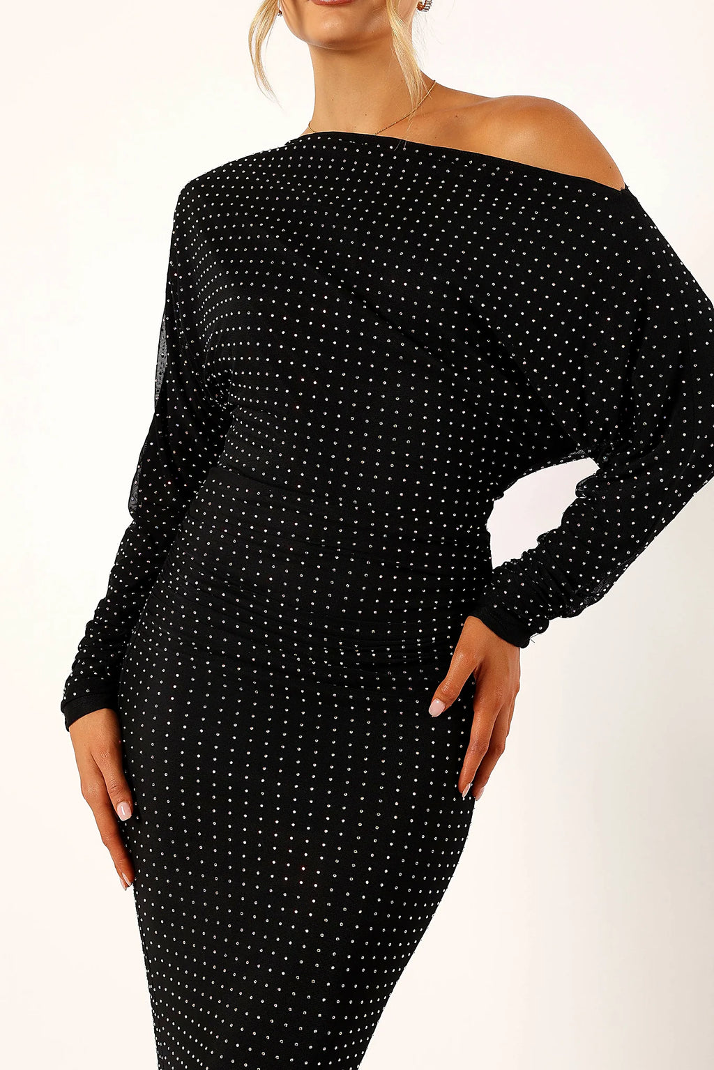 Loeve Long Sleeve Midi Dress - Black