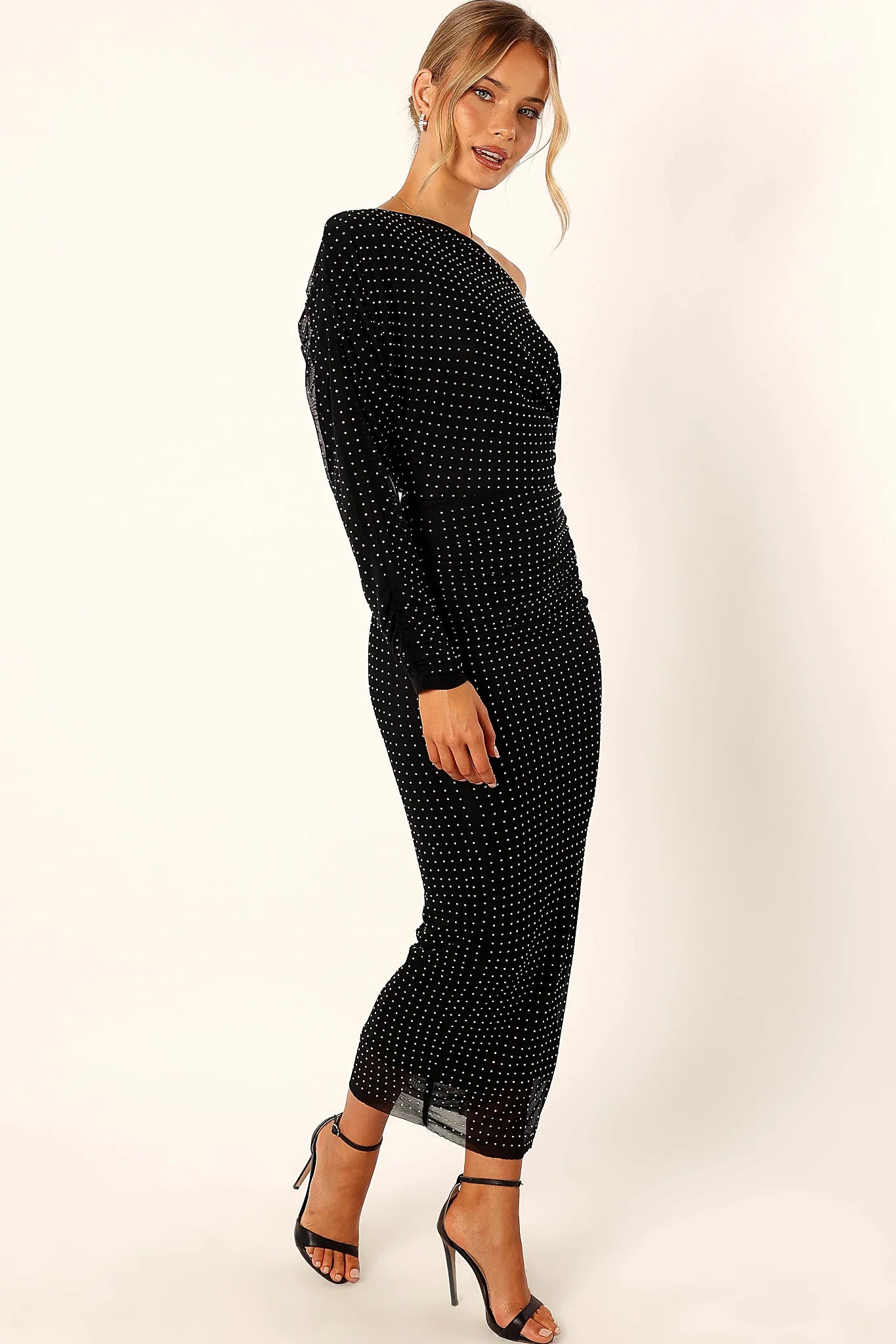 Loeve Long Sleeve Midi Dress - Black