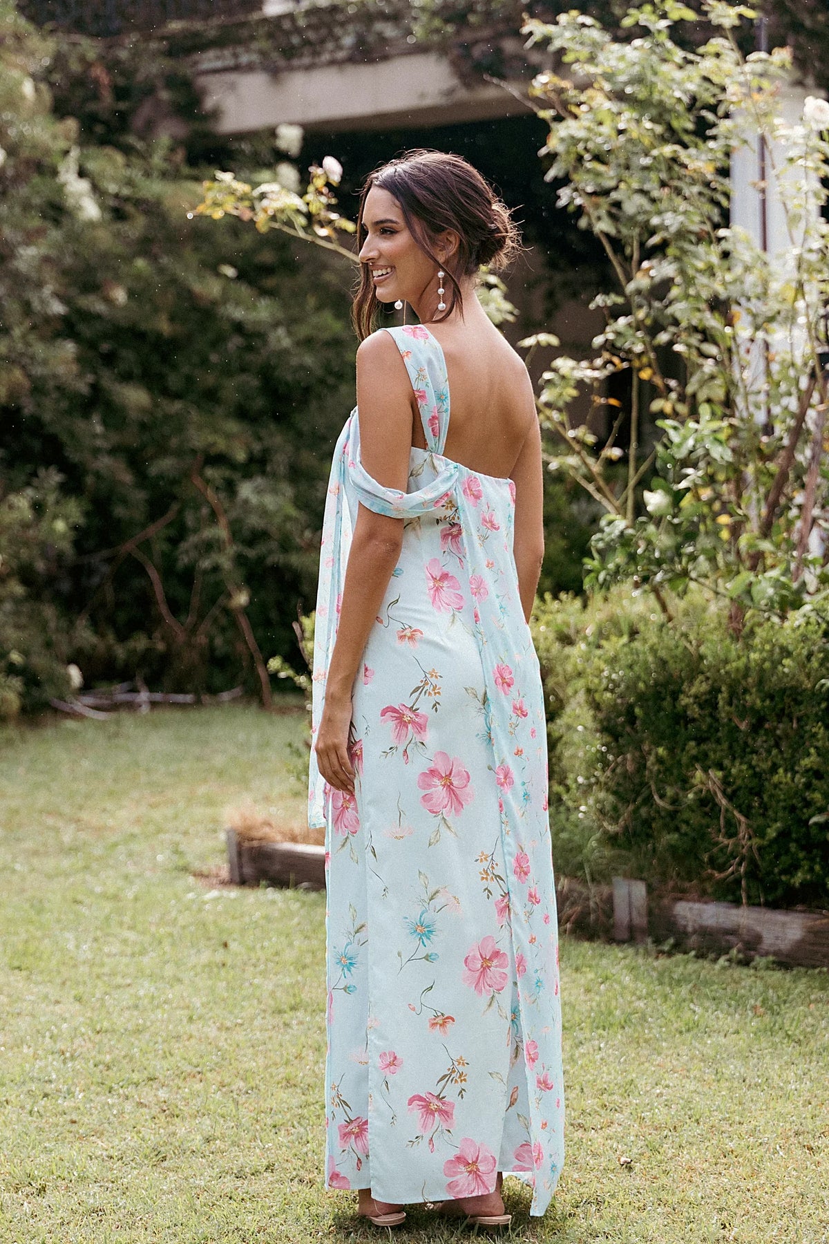 Maxi Dress - Blue Floral