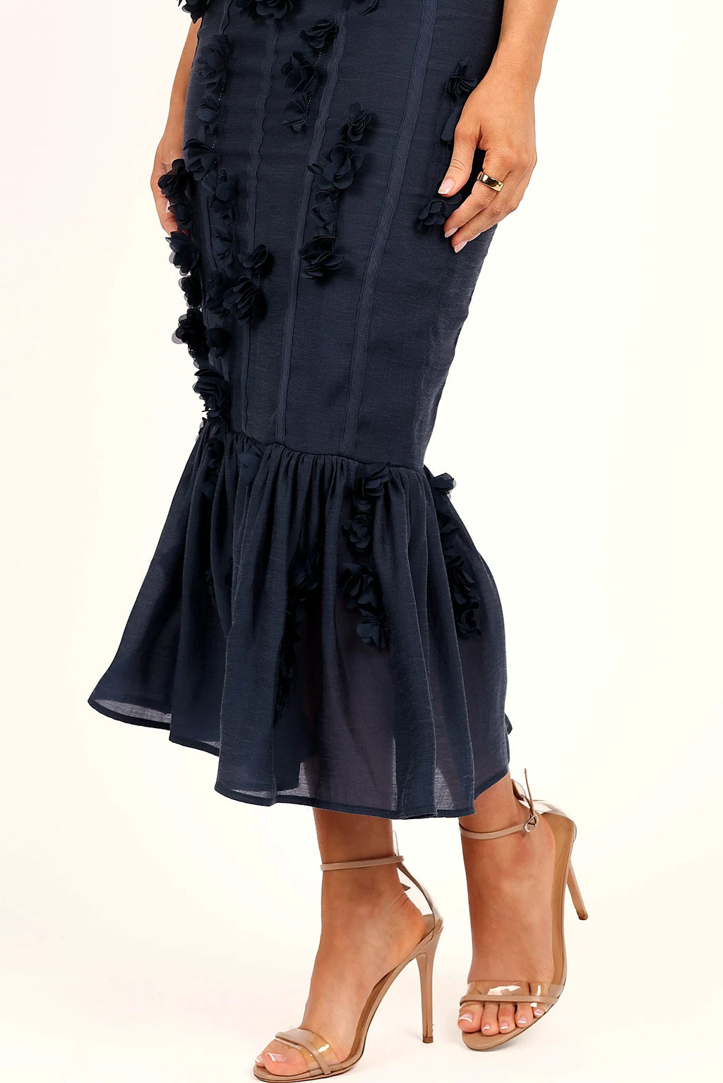 Posedly Midi Dress - Navy