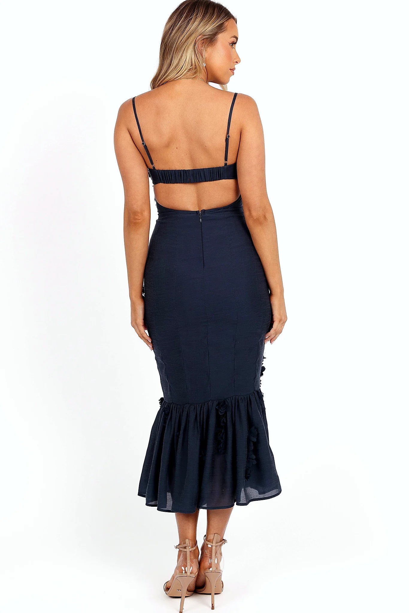 Posedly Midi Dress - Navy