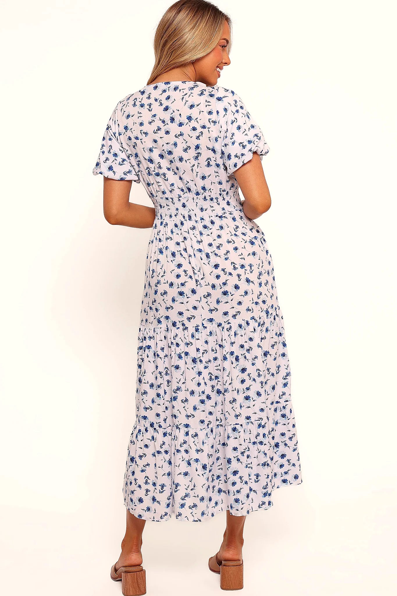 Roberts Maxi Dress - Blue Ditsy Floral