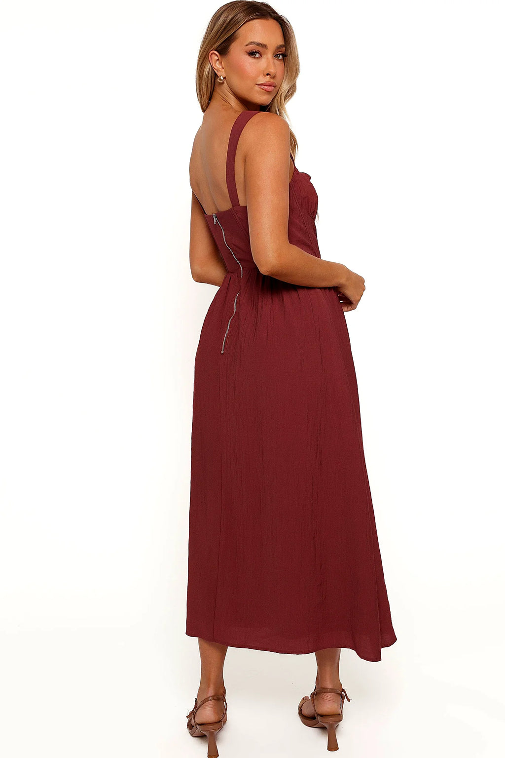 Sofie Midi Dress - Brick