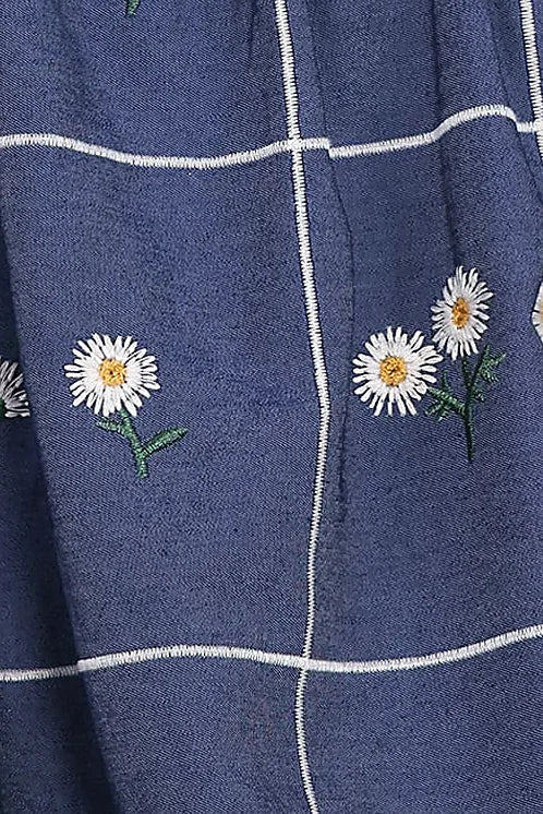 Yolande Midi Dress - Blue Floral